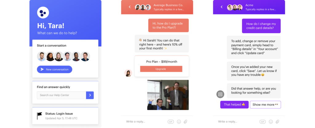 Intercom élő chat ablakok testreszabási lehetőségei