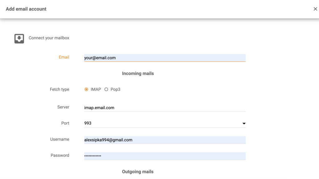 IMAP/POP3 Microsoft Server Exchange beállítása a LiveAgentben